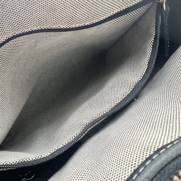 Vintage Dooney & Bourke Black Large Leather Double Handle Zipper Shoulder Bag - Picture 6 of 9